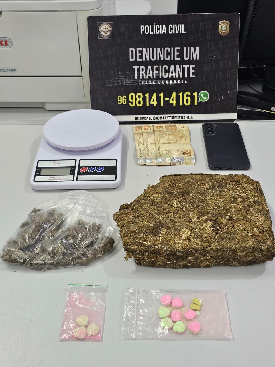 EM MACAPÁ, POLÍCIA CIVIL PRENDE INTEGRANTE DE ORGANIZAÇÃO CRIMINOSA EM FLAGRANTE E APREENDE DROGAS E CELULAR ROUBADO